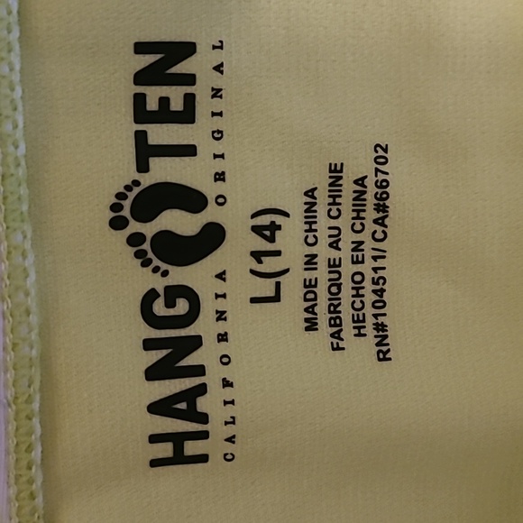 HANG TEN BRAND GIRLS LIME GREEN AND WHITE 2 PIECE BATHING SUIT SIZE LARGE - Picture 7 of 11